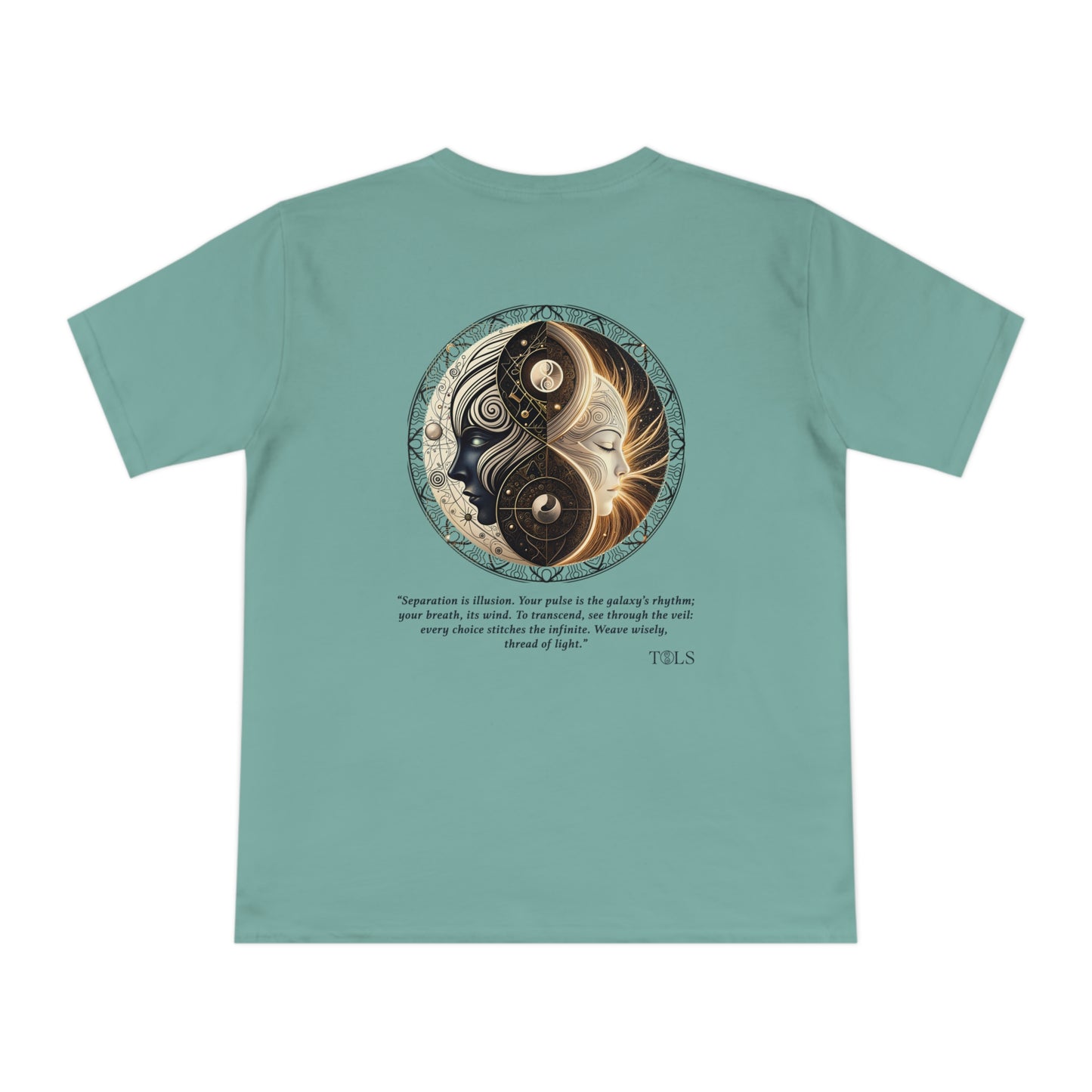 Thread of Light Unisex T‑Shirt Sage Green by TOLS – ethically made from organic cotton.