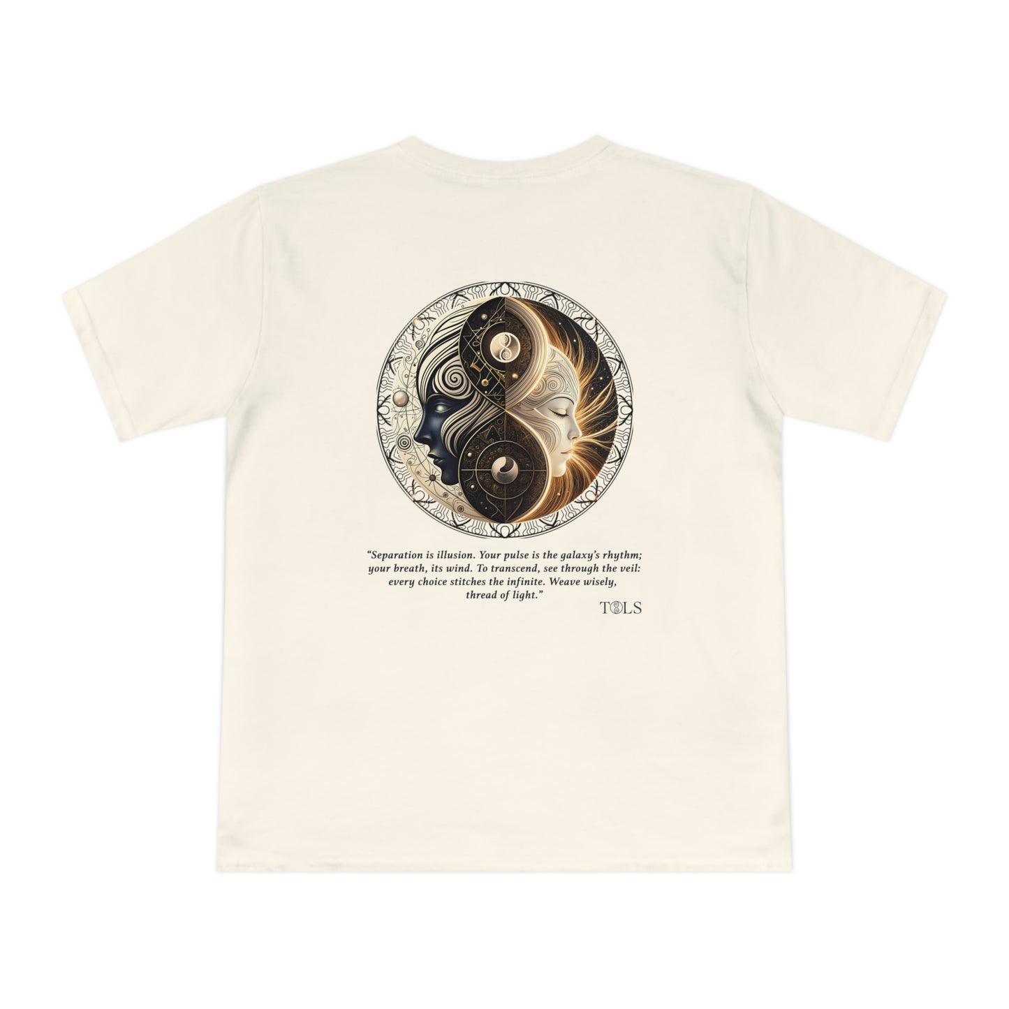 Thread of Light Unisex T‑Shirt Ecru by TOLS – ethically made from organic cotton.