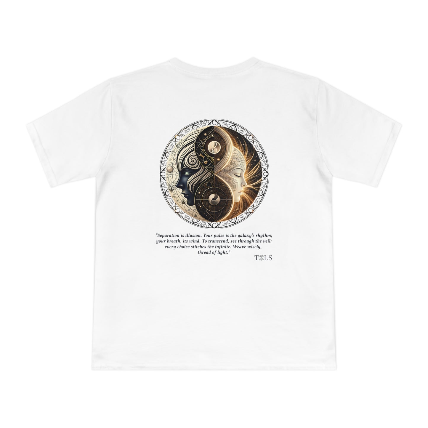 Thread of Light Unisex T‑Shirt White by TOLS – ethically made from organic cotton.