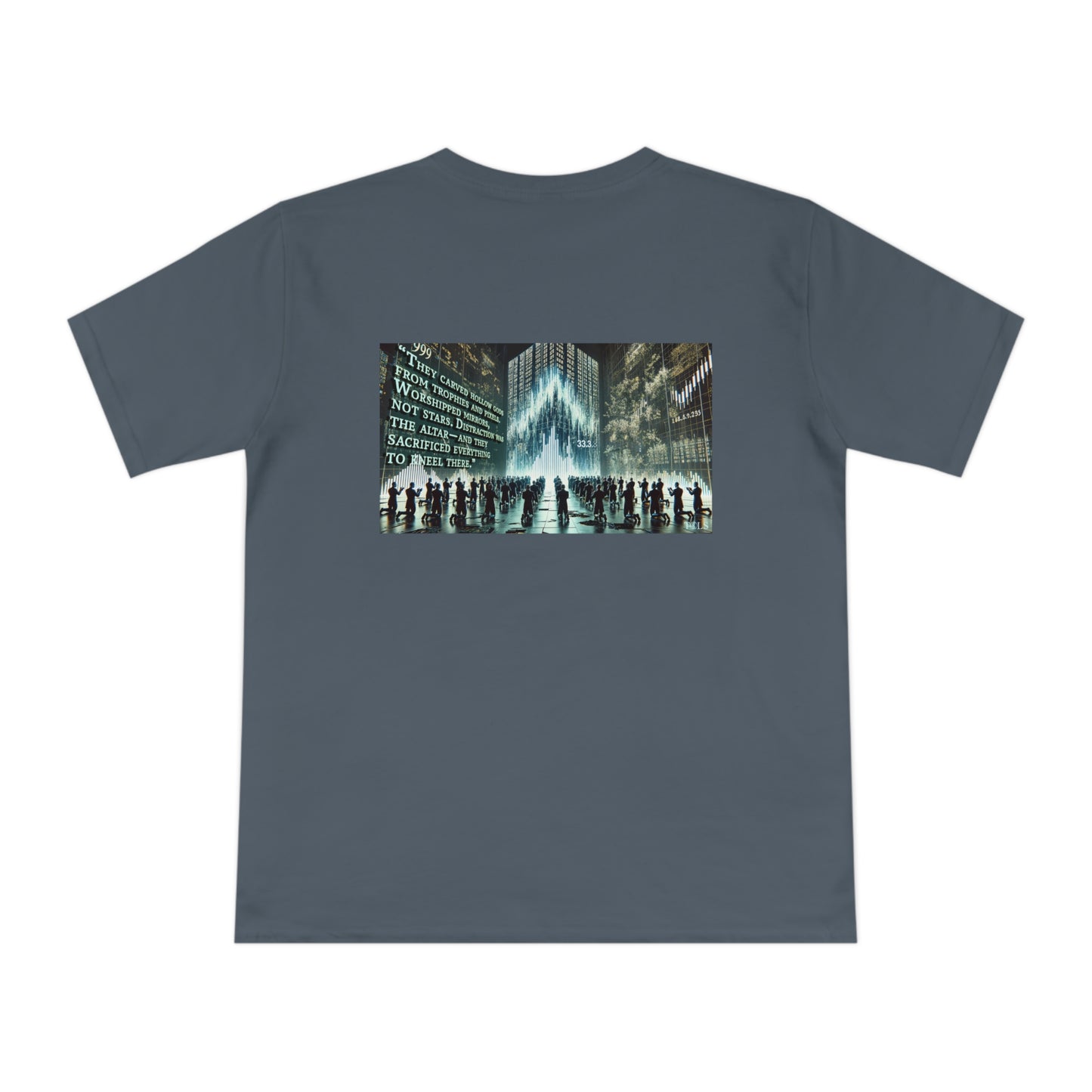 Altars of Distraction Unisex T‑Shirt Dark Grey by TOLS – ethically made from organic cotton.