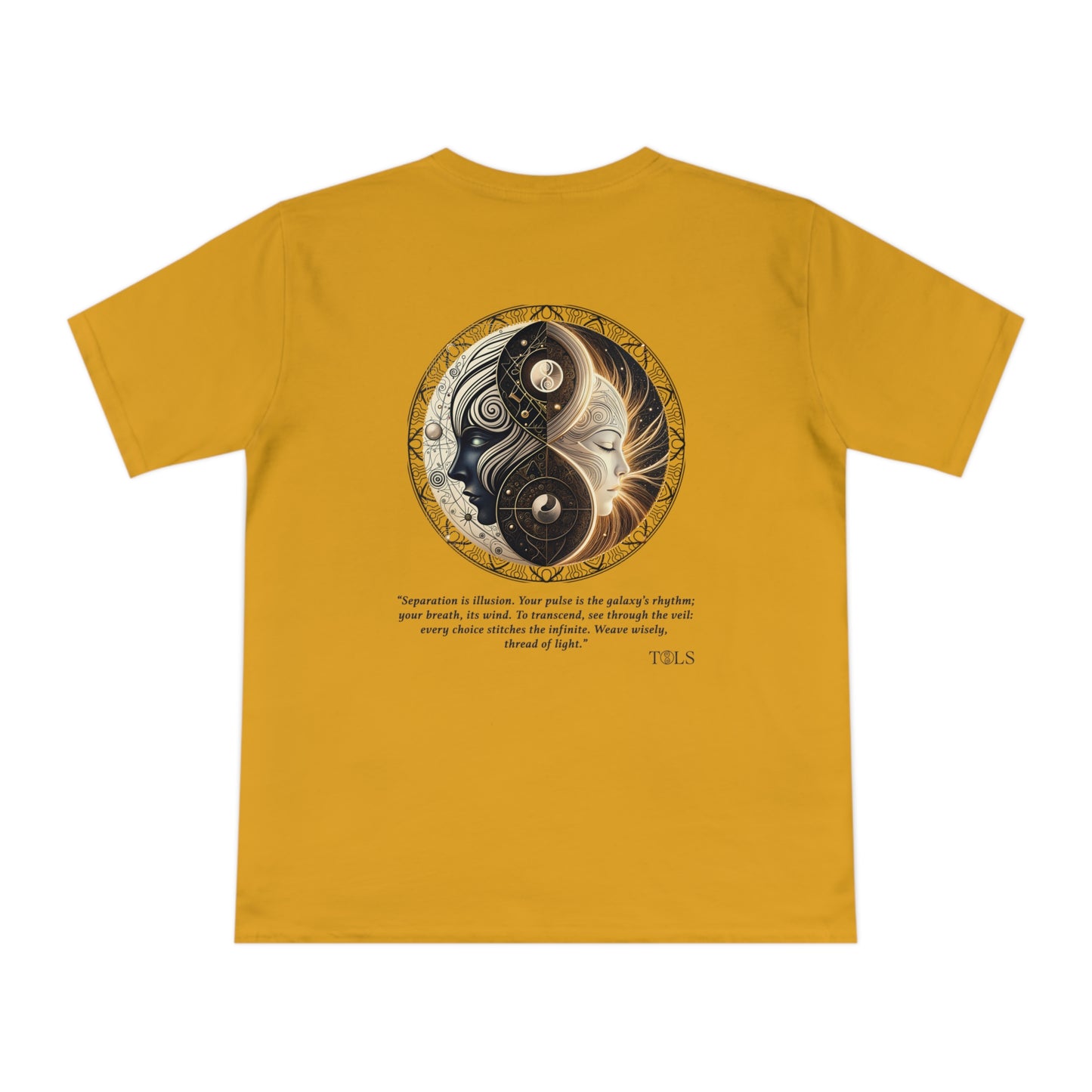 Thread of Light Unisex T‑Shirt Mango by TOLS – ethically made from organic cotton.