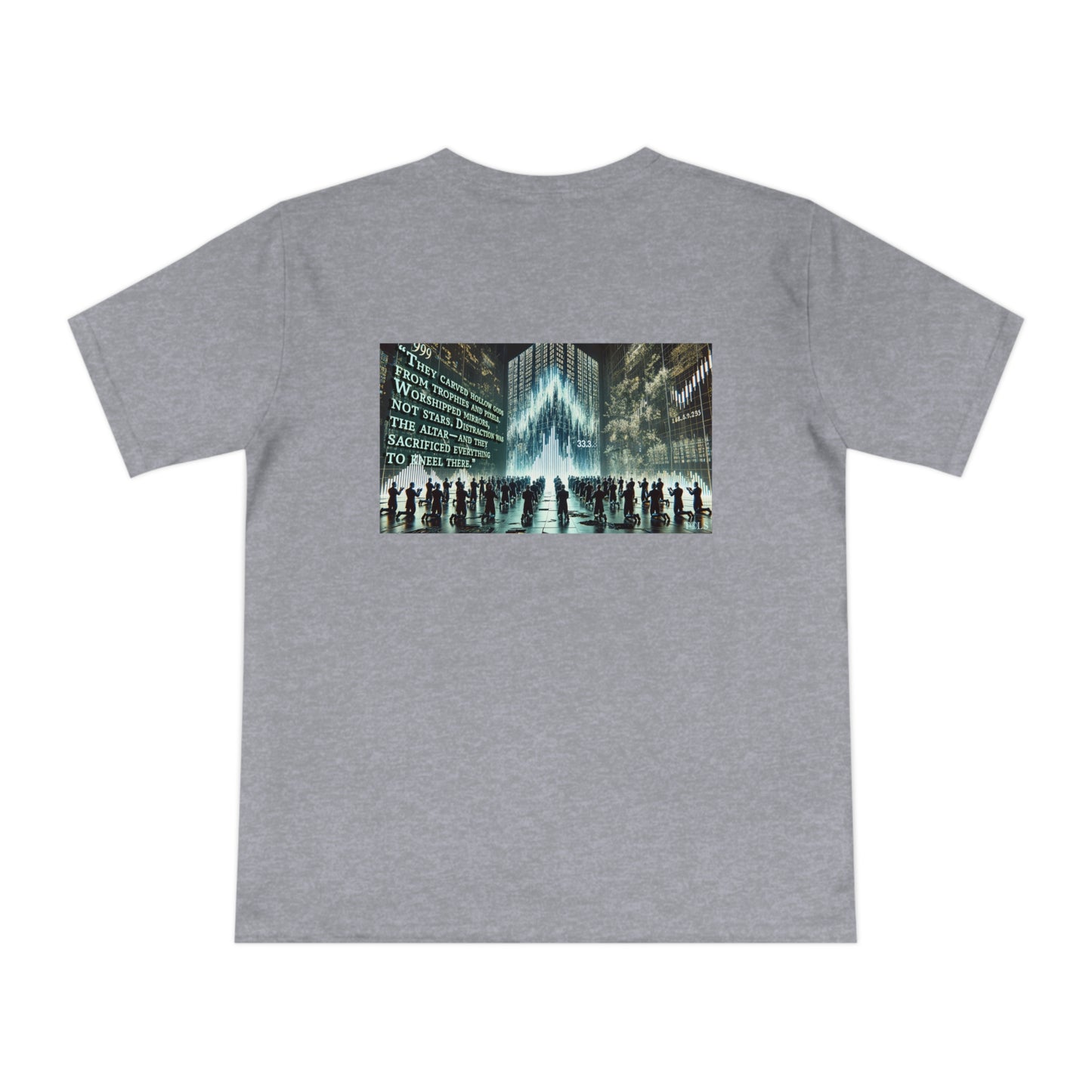 Altars of Distraction Unisex T‑Shirt Melange Grey by TOLS – ethically made from organic cotton.
