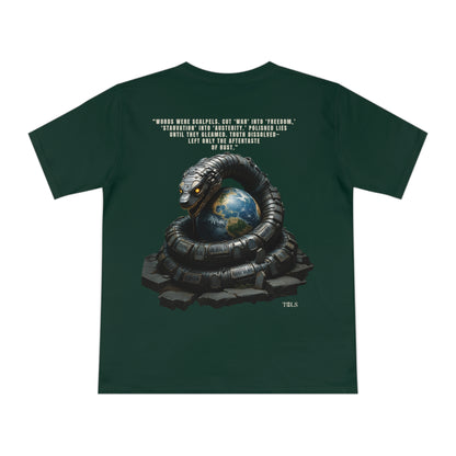 Rust-Tongued Unisex T‑Shirt Bottle Green by TOLS – ethically made from organic cotton.