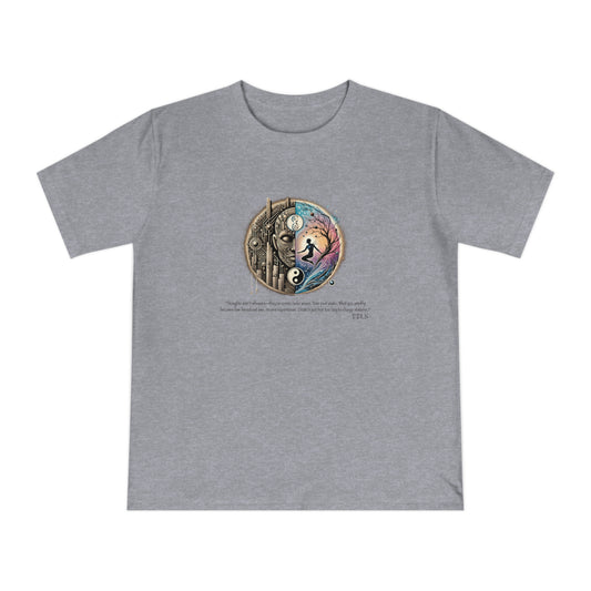 Broadcast Awe Unisex T‑Shirt Melange Grey by TOLS – ethically made from organic cotton.