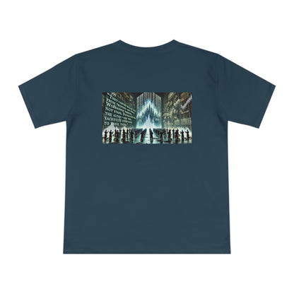 Altars of Distraction Unisex T‑Shirt Denim Blue by TOLS – ethically made from organic cotton.