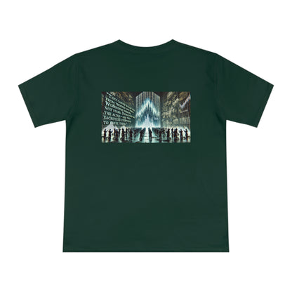 Altars of Distraction Unisex T‑Shirt Bottle Green by TOLS – ethically made from organic cotton.