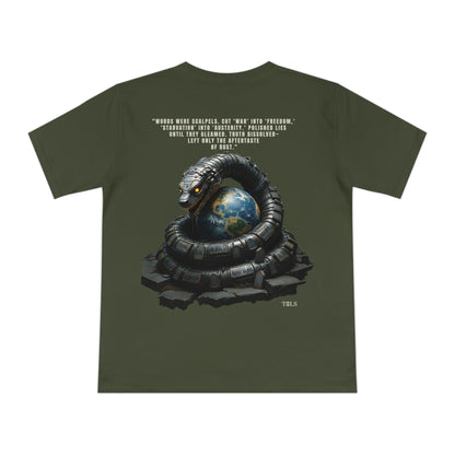 Rust-Tongued Unisex T‑Shirt Moss Green by TOLS – ethically made from organic cotton.