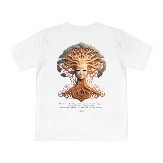 Blueprint Soul Unisex T‑Shirt White by TOLS – ethically made from organic cotton.