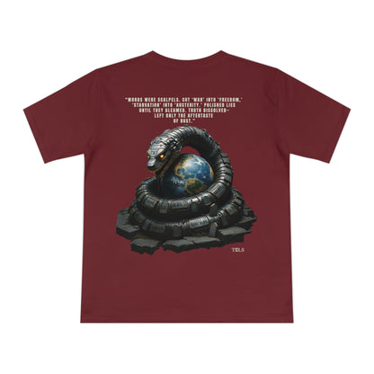 Rust-Tongued Unisex T‑Shirt Burgundy by TOLS – ethically made from organic cotton.