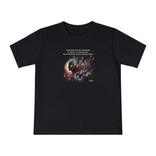 Galactic Thread Unisex T‑Shirt Black by TOLS – ethically made from organic cotton.
