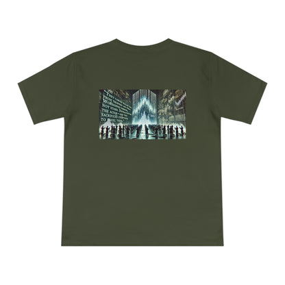 Altars of Distraction Unisex T‑Shirt Moss Green by TOLS – ethically made from organic cotton.