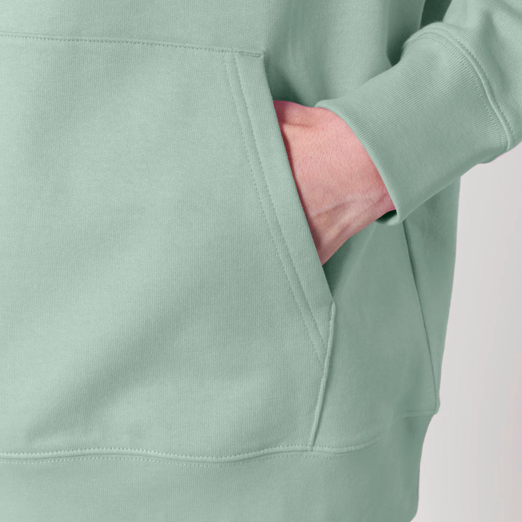 Unisex Heavyweight Organic Hoodie Aloe pocket Bend Not Break