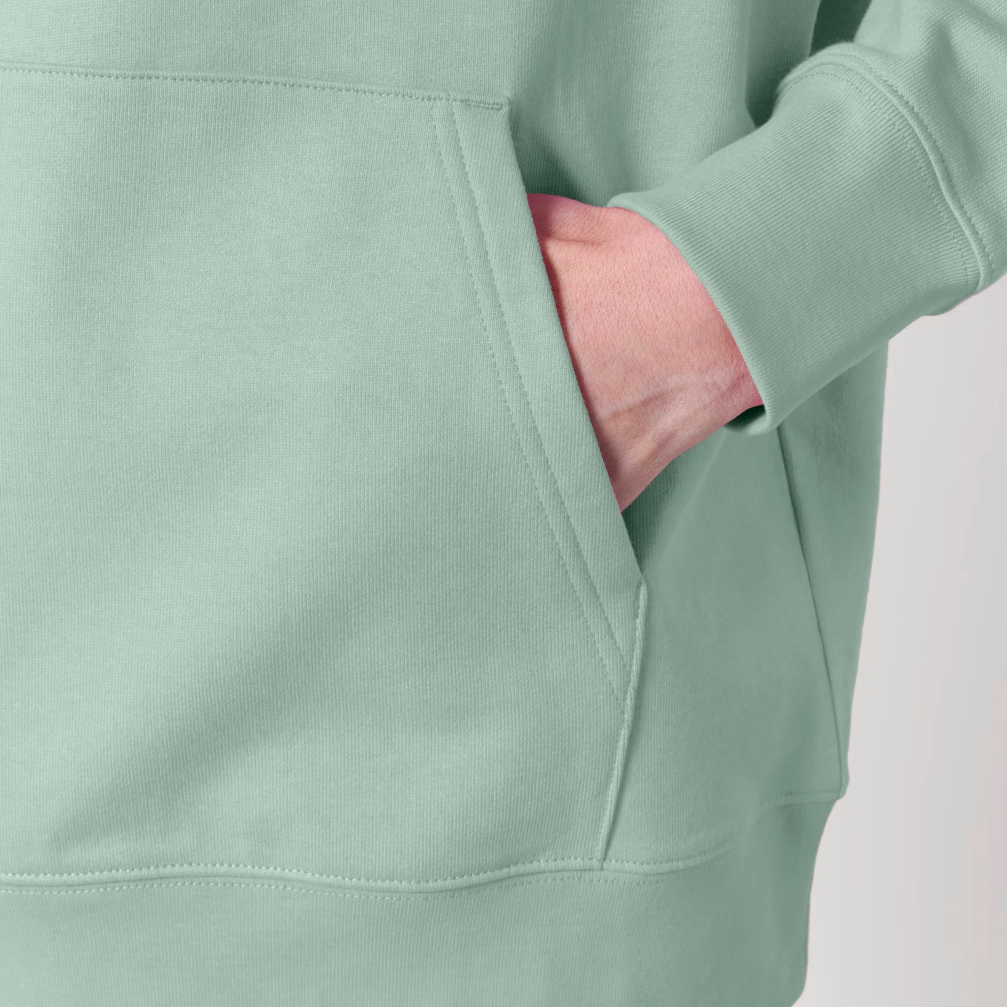 Unisex Heavyweight Organic Hoodie Aloe pocket Bend Not Break