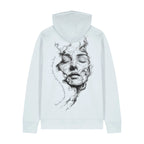 Unisex Heavyweight Organic Hoodie Blue Ice back Always Been