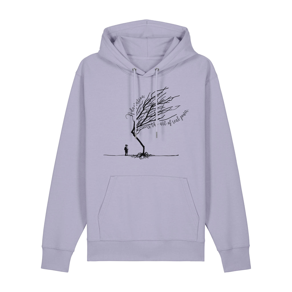 Unisex Heavyweight Organic Hoodie Lavender front Bend Not Break