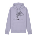Unisex Heavyweight Organic Hoodie Lavender front Bend Not Break