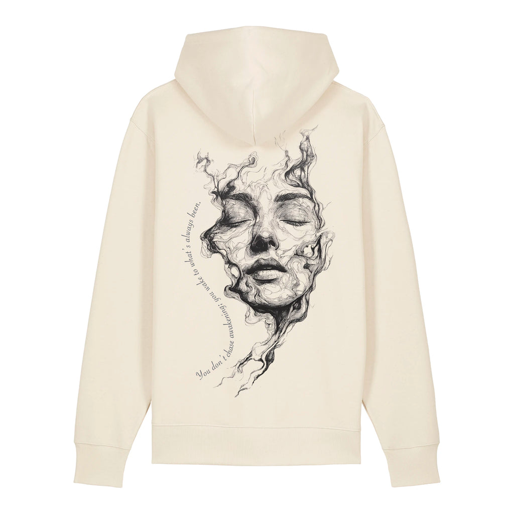 Unisex Heavyweight Organic Hoodie Natural Raw back Always Been