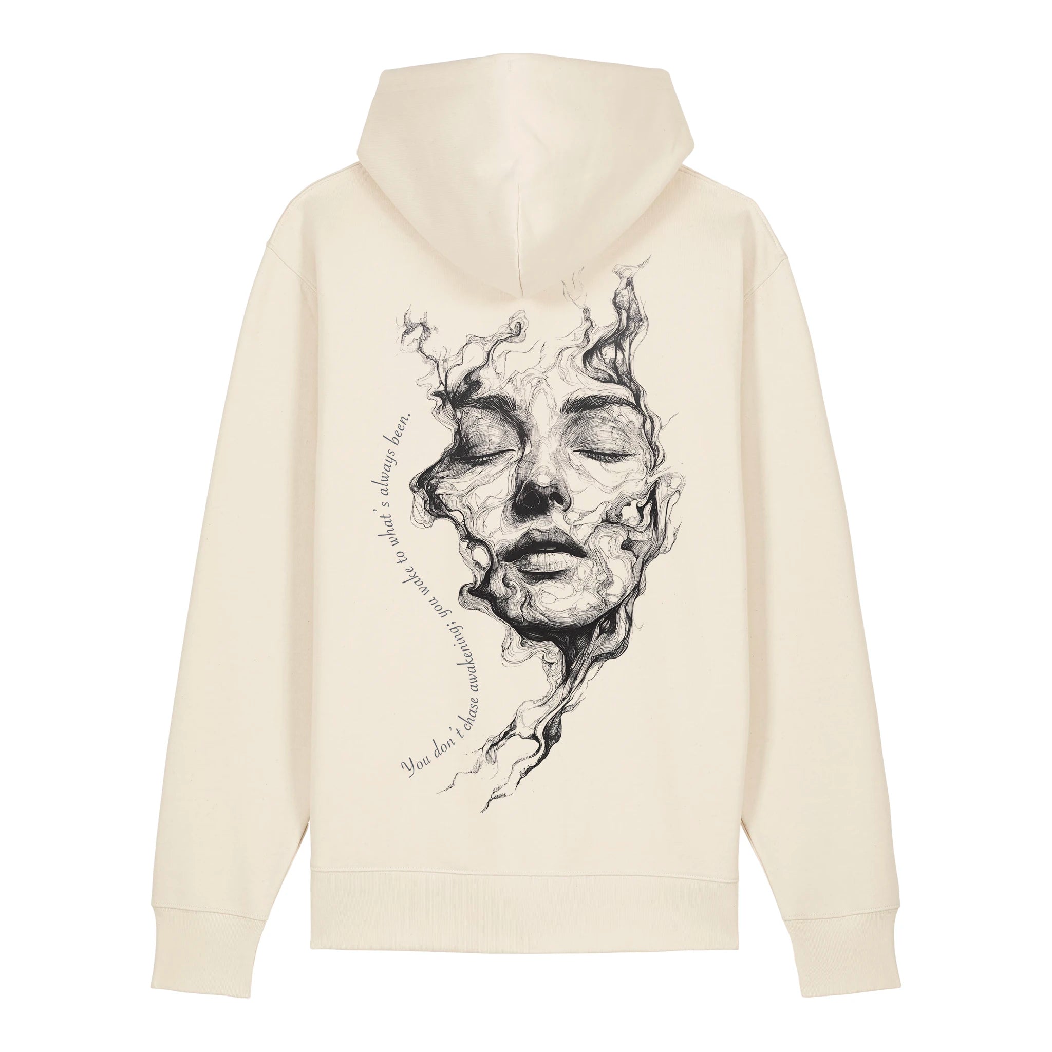 Unisex Heavyweight Organic Hoodie Natural Raw back Always Been