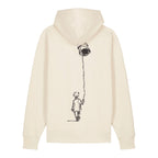 Unisex Heavyweight Organic Hoodie Natural Raw back Control Tool