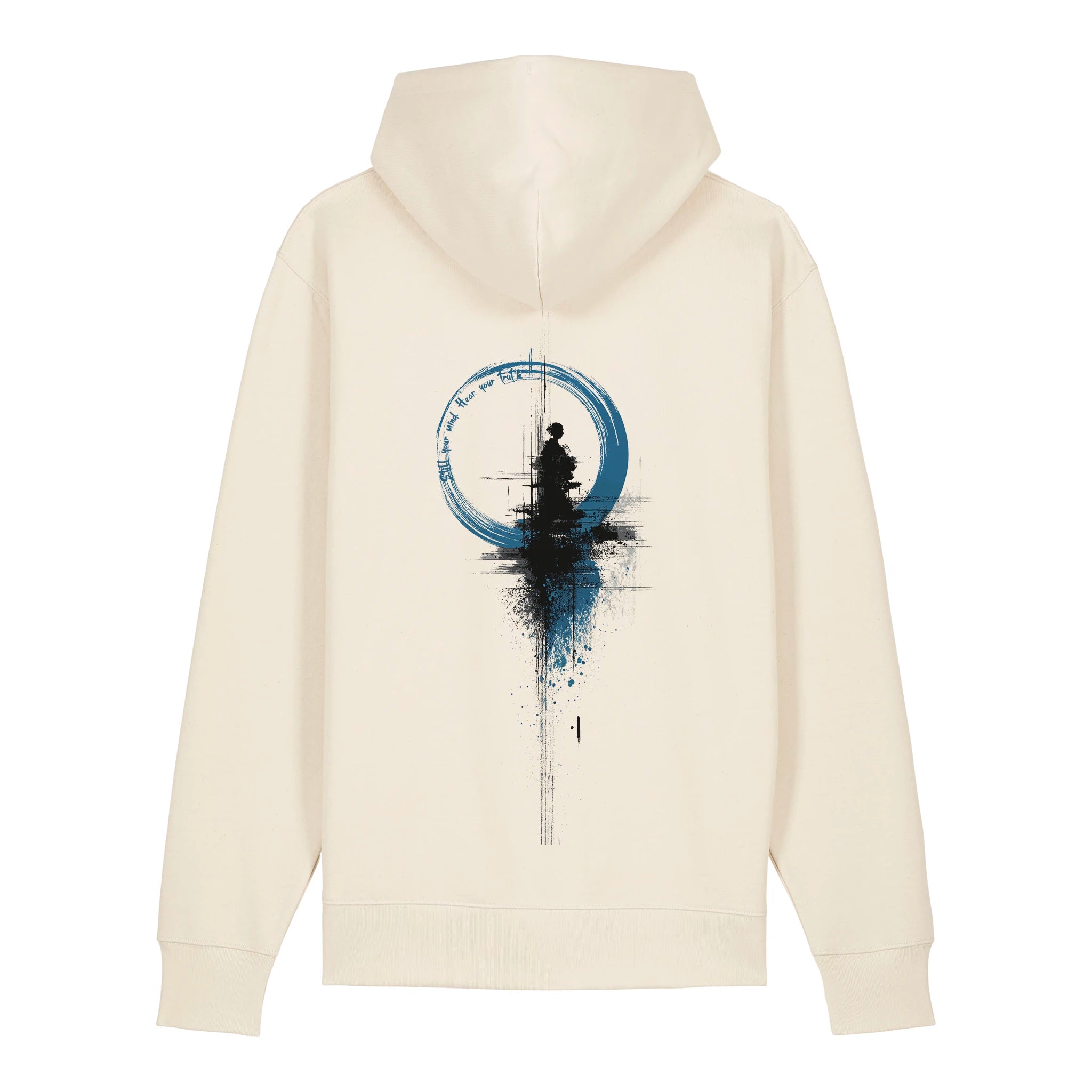 Unisex Heavyweight Organic Hoodie Natural Raw back Inner Truth