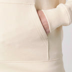 Unisex Heavyweight Organic Hoodie Natural Raw sleeves model Always Been