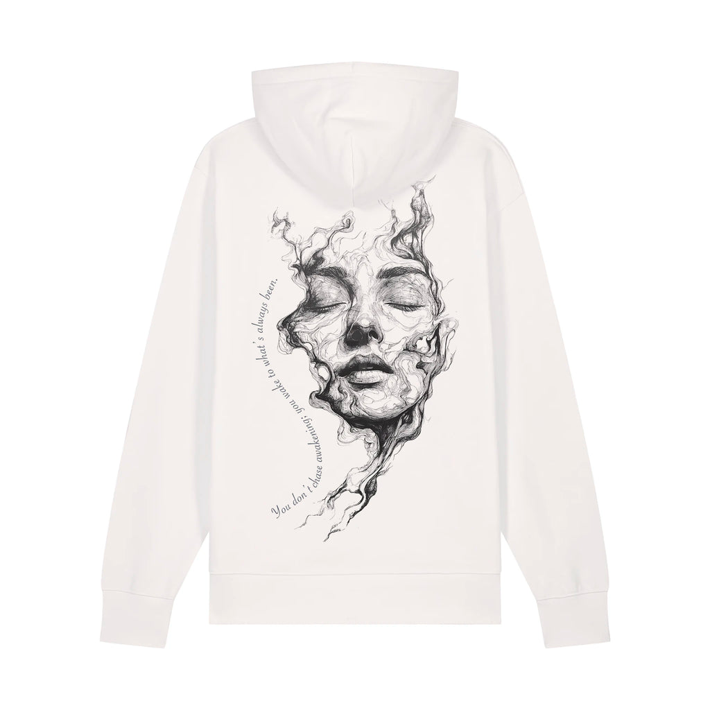 Unisex Heavyweight Organic Hoodie Off-white back Always Been