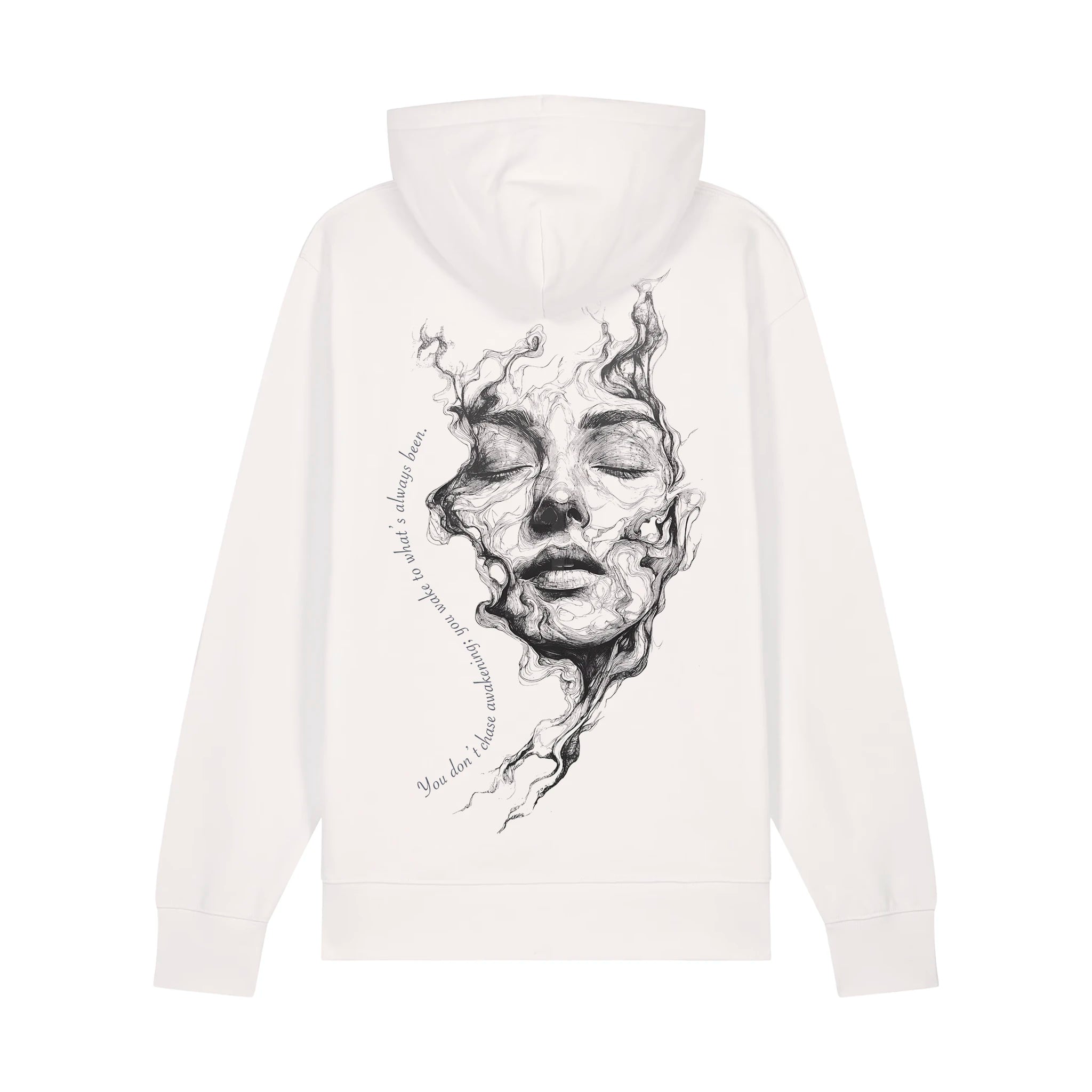 Unisex Heavyweight Organic Hoodie Off-white back Always Been