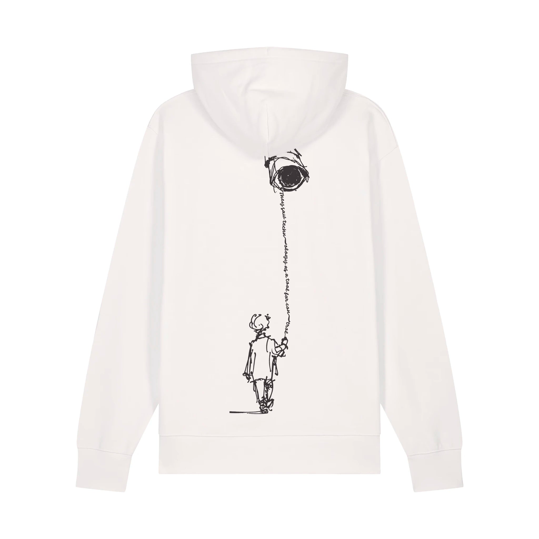 Unisex Heavyweight Organic Hoodie Off-white back Control Tool