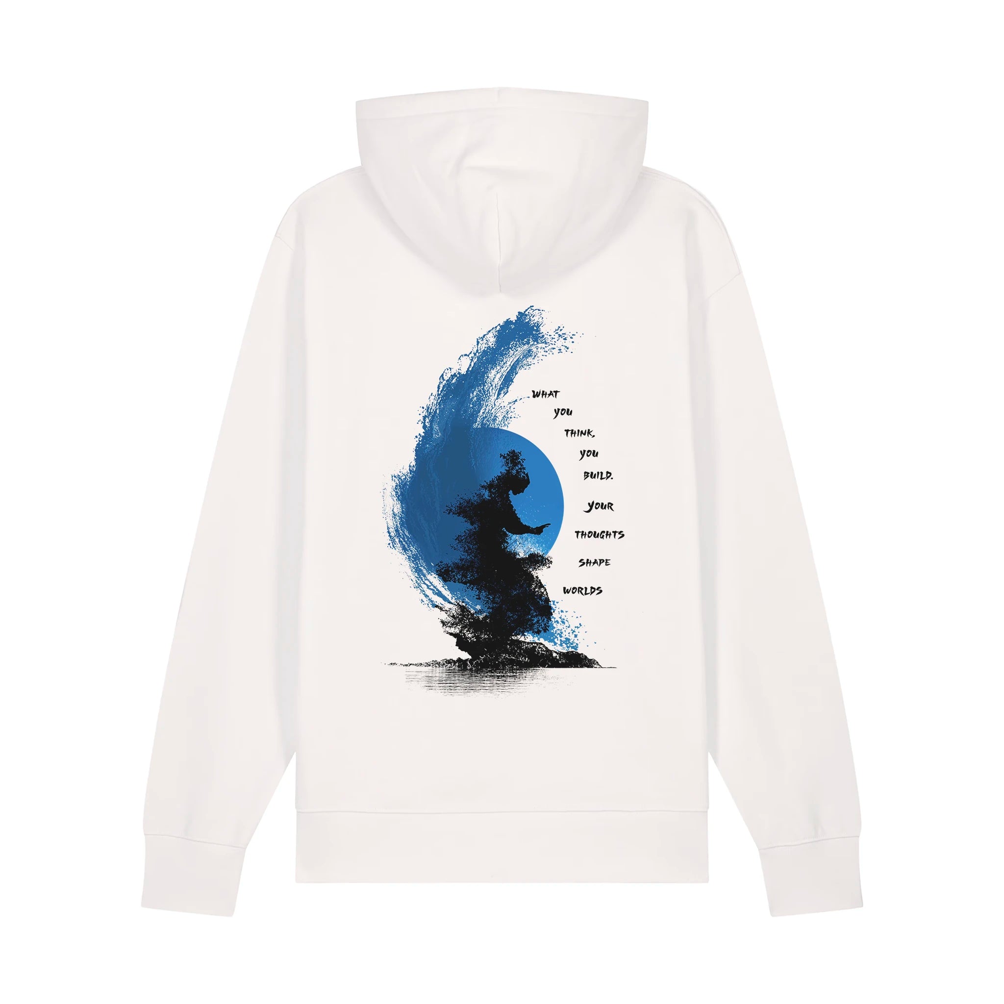 Unisex Heavyweight Organic Hoodie Off-white back No Limits