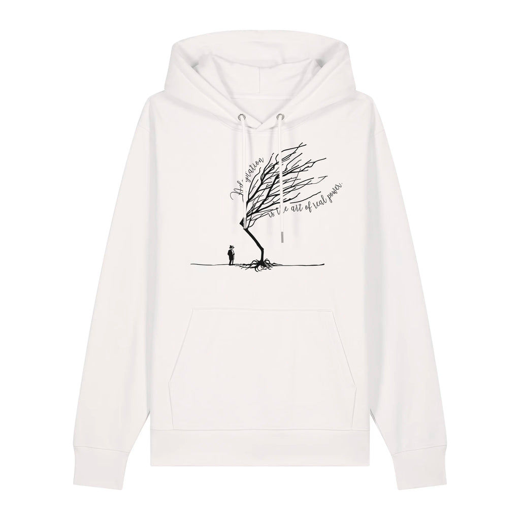 Unisex Heavyweight Organic Hoodie Off-white front Bend Not Break