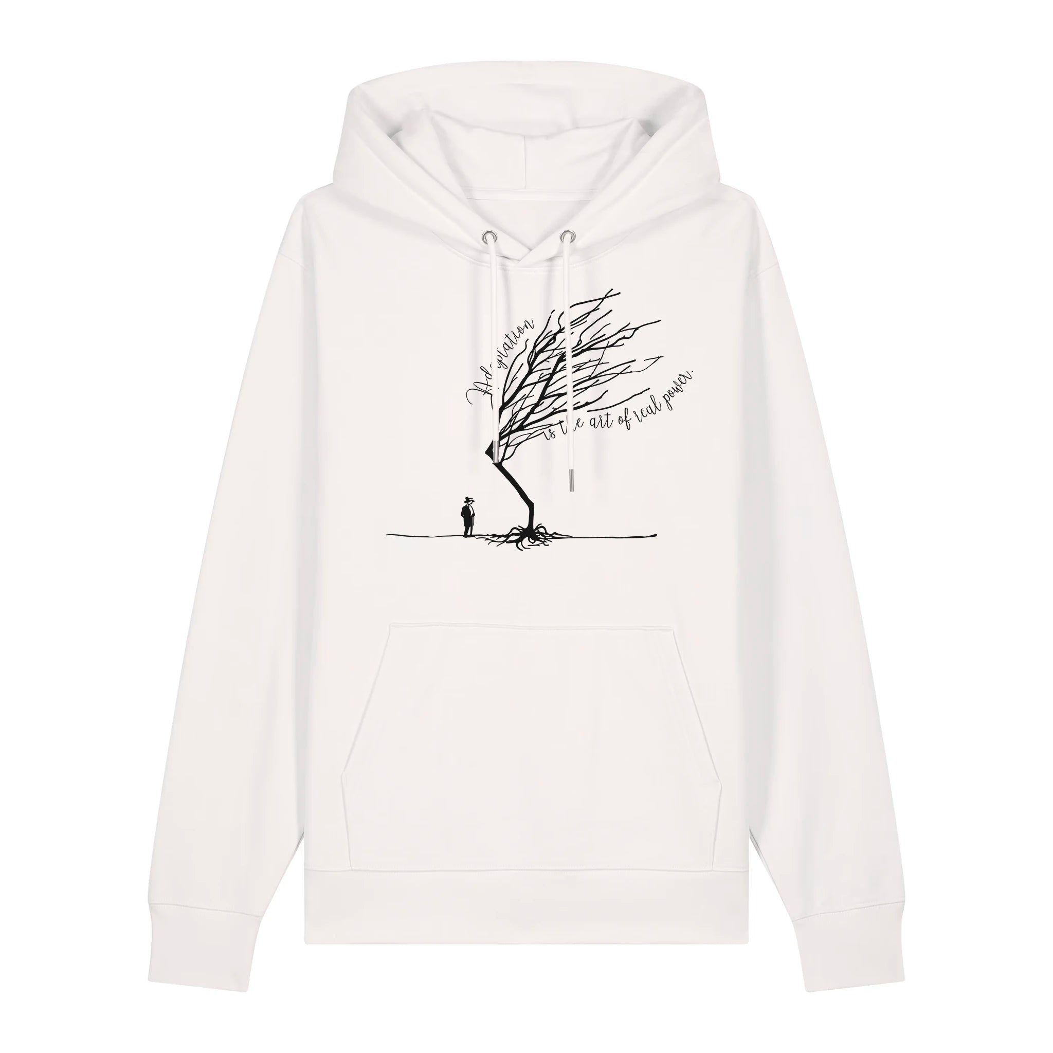Unisex Heavyweight Organic Hoodie Off-white front Bend Not Break