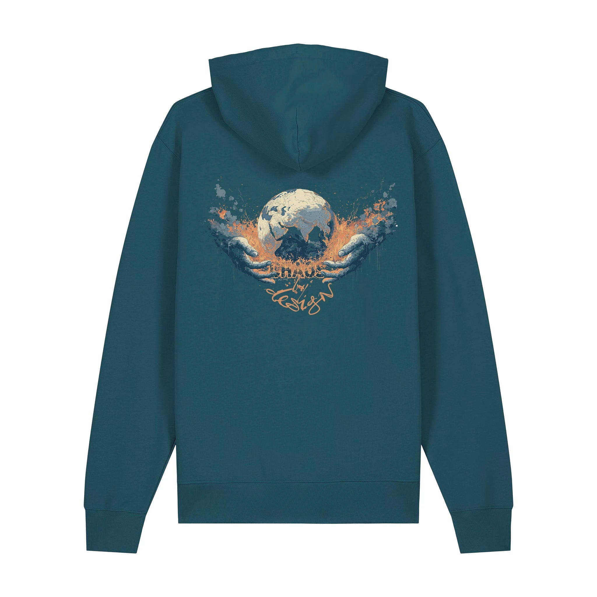 Unisex Heavyweight Organic Hoodie Stargazer back Chaos Dy Design