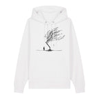 Unisex Heavyweight Organic Hoodie White front Bend Not Break