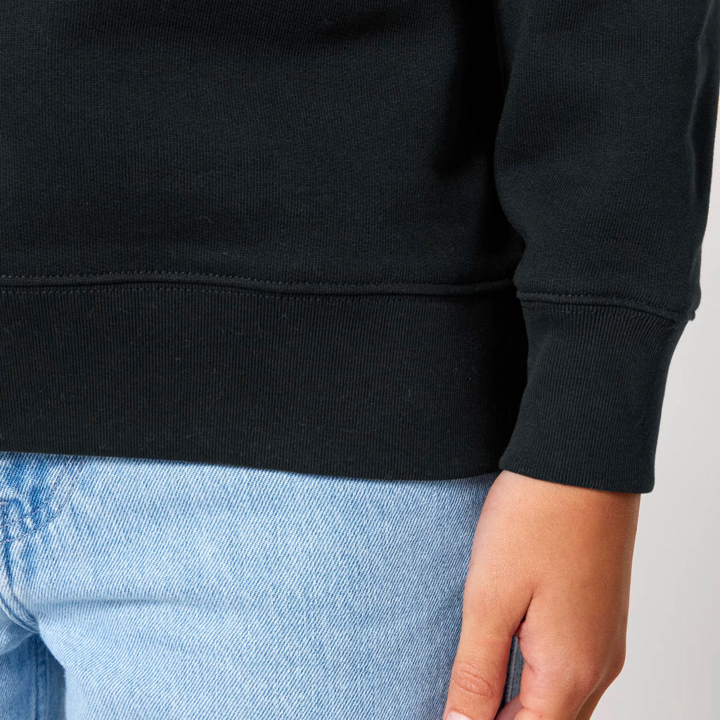 Unisex Heavyweight Organic Sweatshirt Black sleeves Hollow System