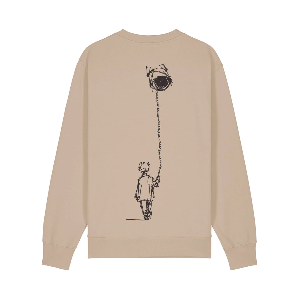 Unisex Heavyweight Organic Sweatshirt Desert Dust back Control Tool