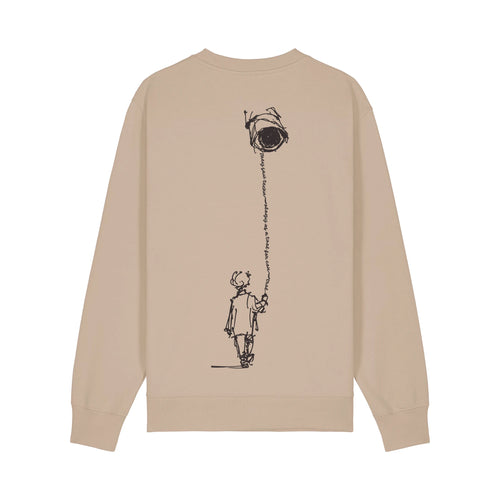 Unisex Heavyweight Organic Sweatshirt Desert Dust back Control Tool