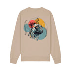 Unisex Heavyweight Organic Sweatshirt Desert Dust back Vaniform