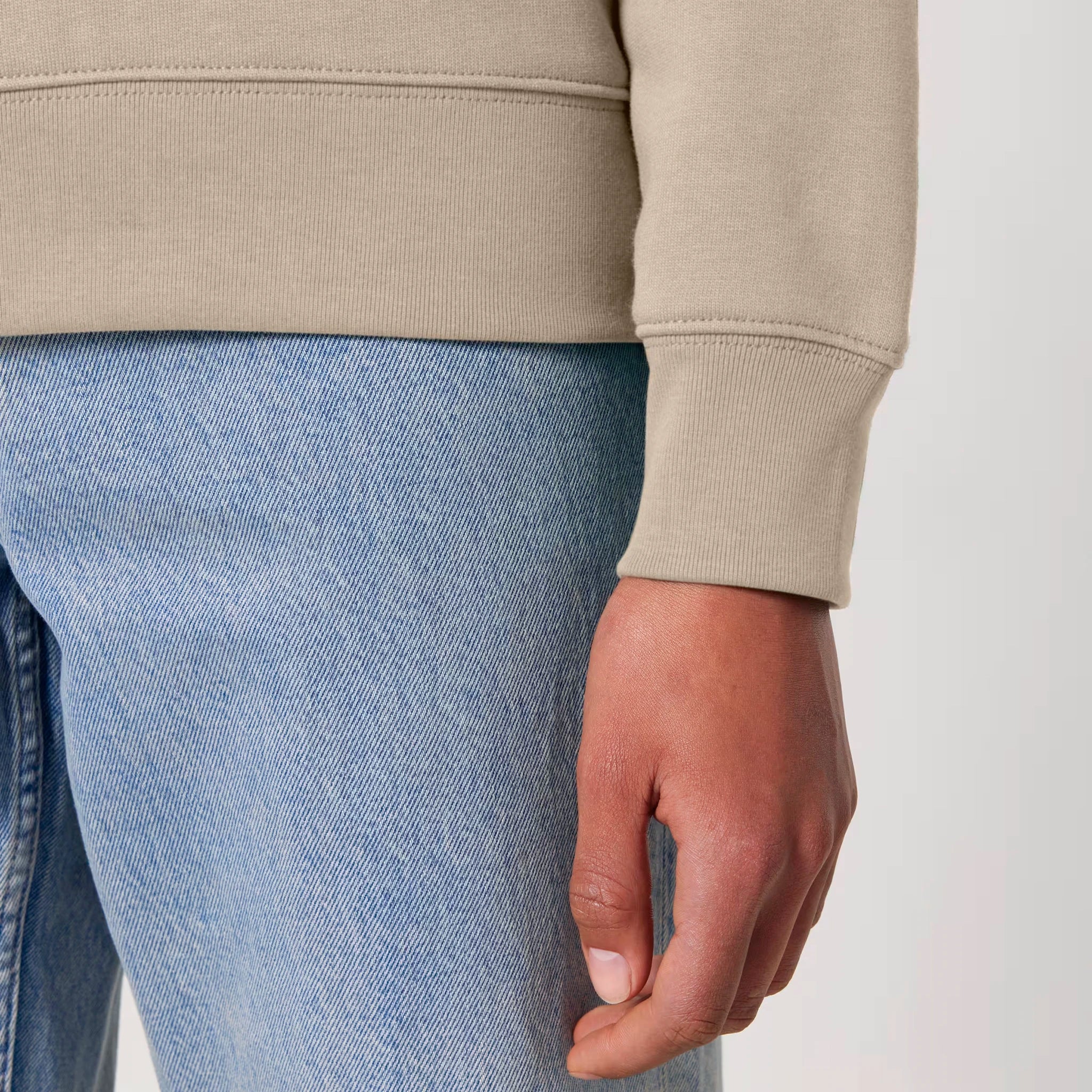 Unisex Heavyweight Organic Sweatshirt Desert Dust sleeves Control Tool