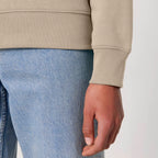 Unisex Heavyweight Organic Sweatshirt Desert Dust sleeves Vaniform