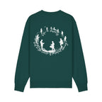 Unisex Heavyweight Organic Sweatshirt Glazed Green back Life on Display