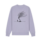 Unisex Heavyweight Organic Sweatshirt Lavender front Bend Not Break