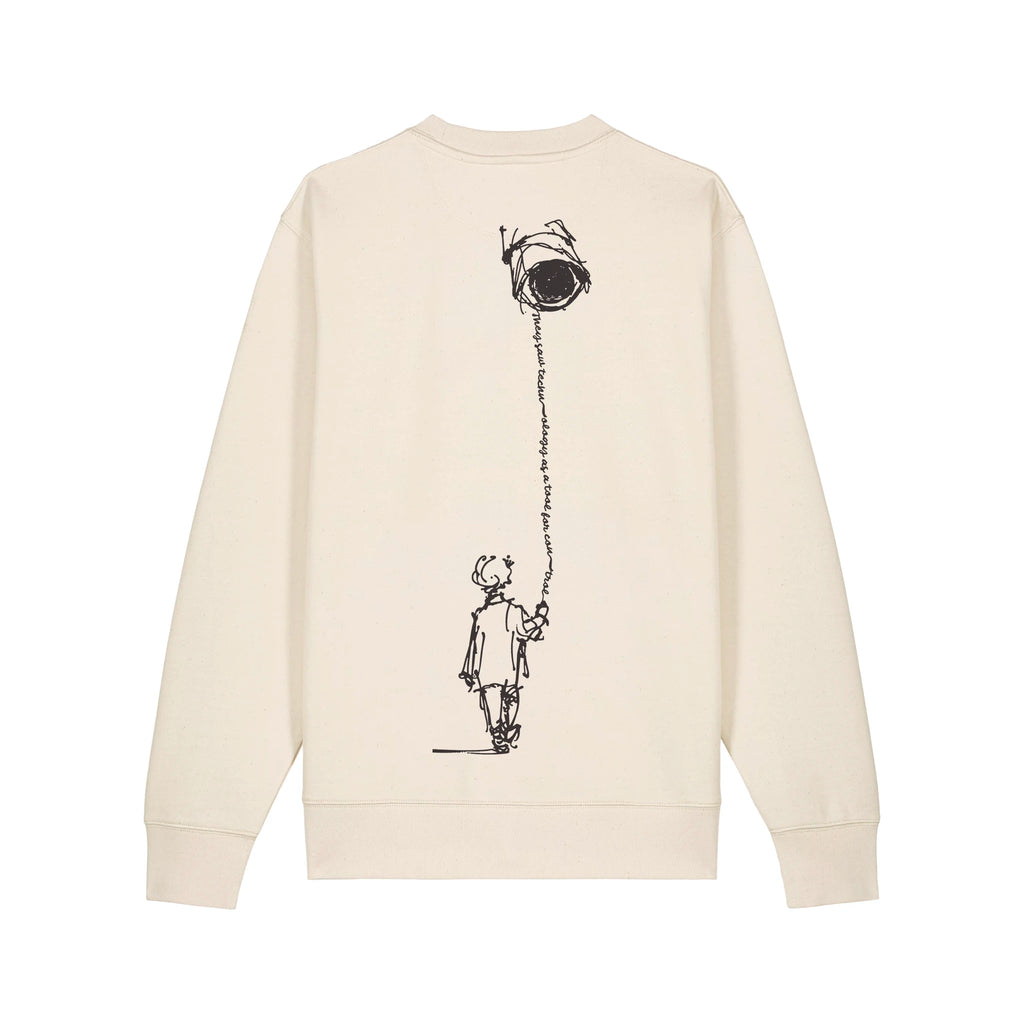 Unisex Heavyweight Organic Sweatshirt Natural Raw back Control Tool