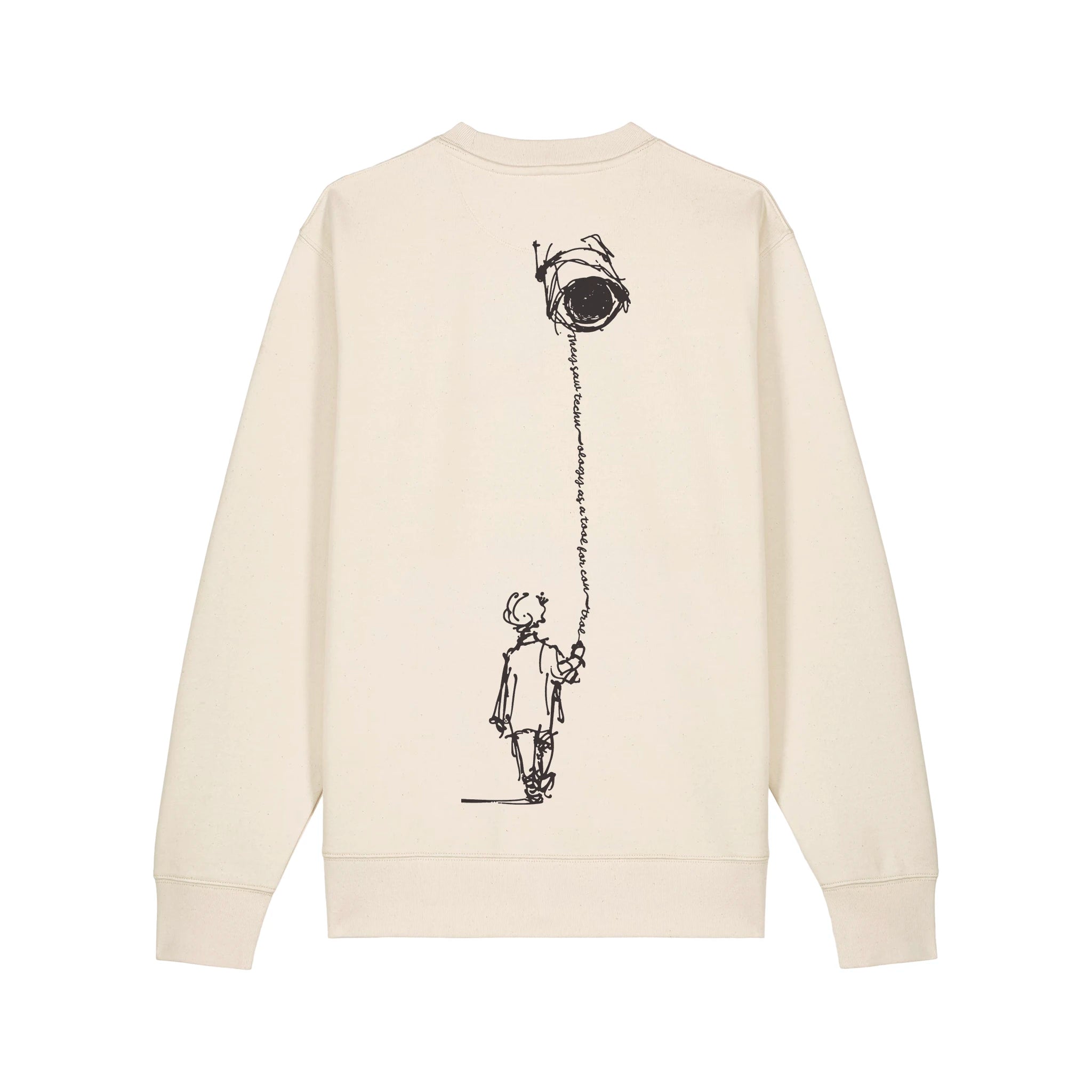 Unisex Heavyweight Organic Sweatshirt Natural Raw back Control Tool