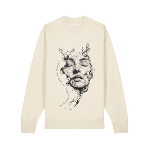 Unisex Heavyweight Organic Sweatshirt Natural Raw front Always Been 