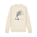 Unisex Heavyweight Organic Sweatshirt Natural Raw front Bend Not Break