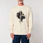 Unisex Heavyweight Organic Sweatshirt Natural Raw model male front Conscious Creator