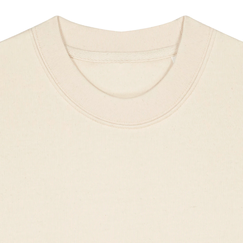 Unisex Heavyweight Organic Sweatshirt Natural Raw neck Always Been 