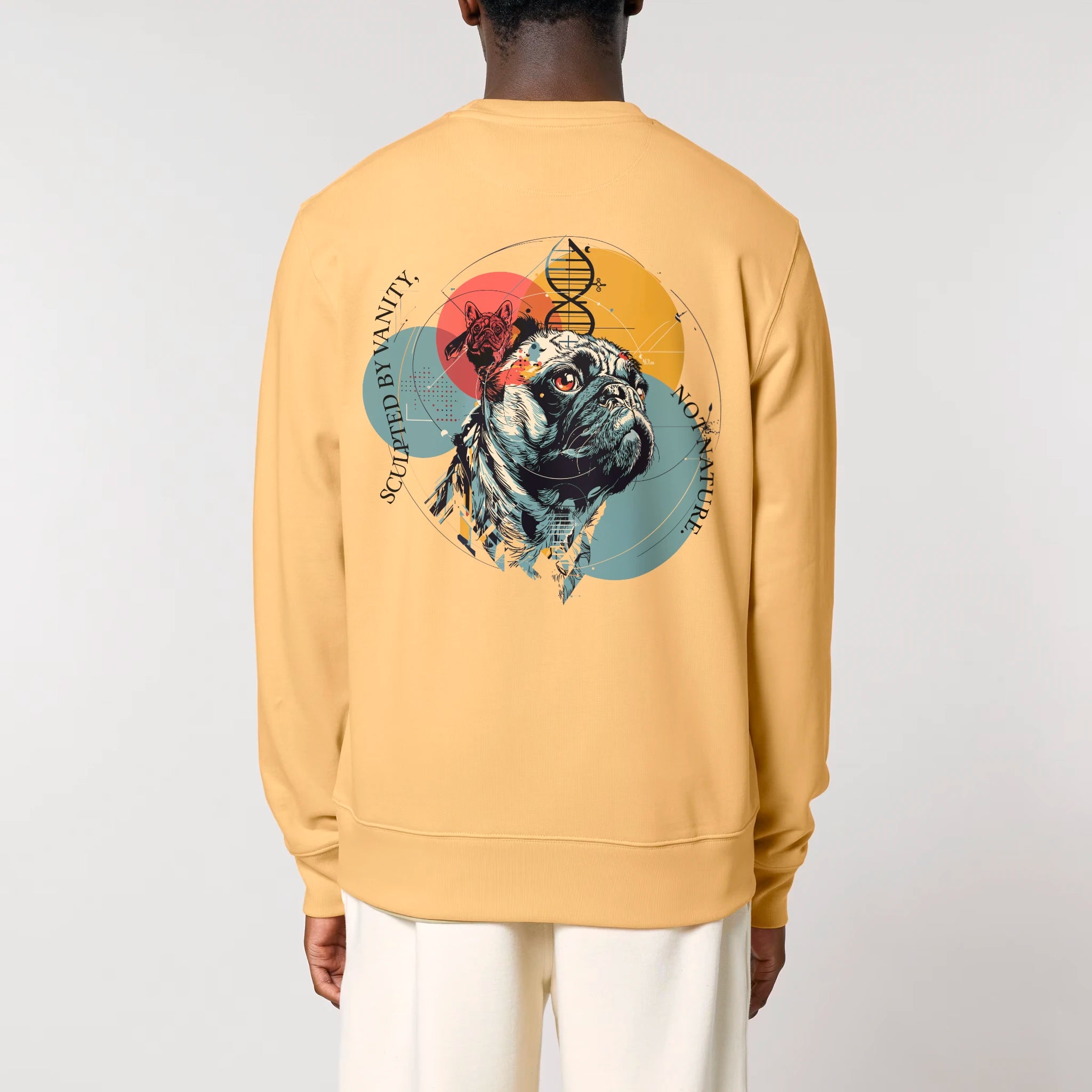 Unisex Heavyweight Organic Sweatshirt Nispero model male back Vaniform