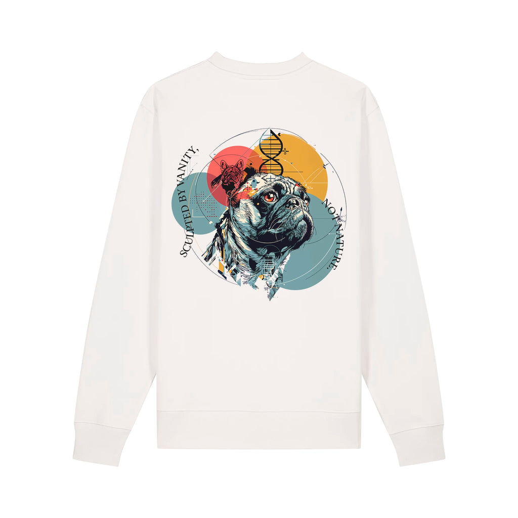 Unisex Heavyweight Organic Sweatshirt Off-white back Vaniform