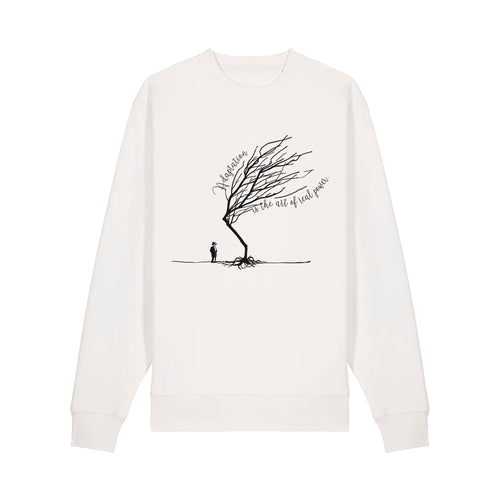 Unisex Heavyweight Organic Sweatshirt Off-white front Bend Not Break